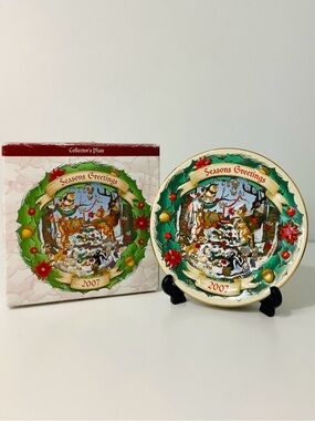 2007 Disneyland 3D Collector’s Plate Bambi  Christmas Through the Years 🎄